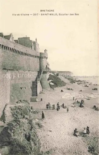 AK / Ansichtskarte SAINT-MALO ST-MALO 35 Ile et Vilaine Escalier des Bes