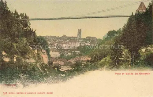 AK / Ansichtskarte FRIBOURG  FR Pont et Vallee du Gotteron