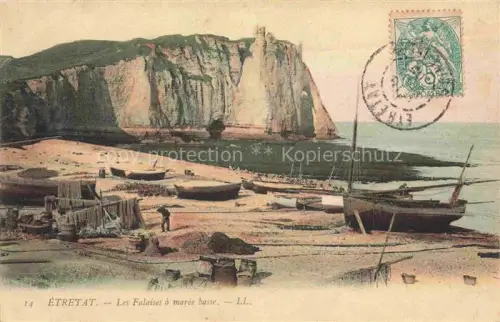 AK / Ansichtskarte ETRETAT LE HAVRE 76 Seine-Maritime Les Falaises a maree basse