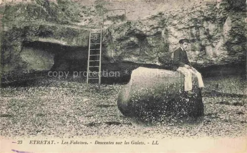 AK / Ansichtskarte ETRETAT LE HAVRE 76 Seine-Maritime Les Falaises Descentes sur les Galets