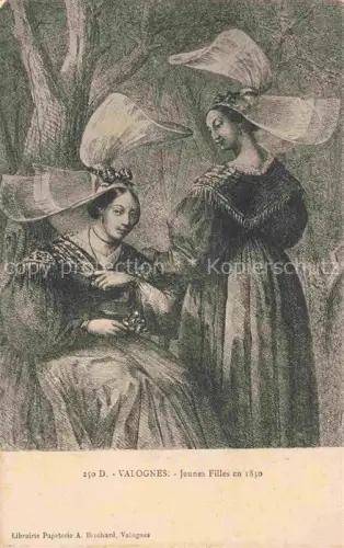 AK / Ansichtskarte Valognes Cherbourg 50 Manche Jeunes Filles en 1830