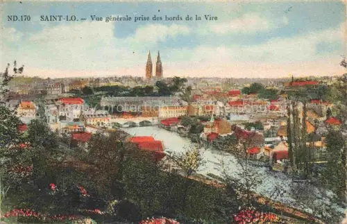 AK / Ansichtskarte Saint-Lo 50 Manche Vue generale prise des bords de la Vire