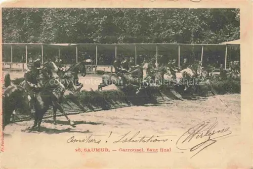 AK / Ansichtskarte Saumur 49 Maine-et-Loire Carrousel Saut final