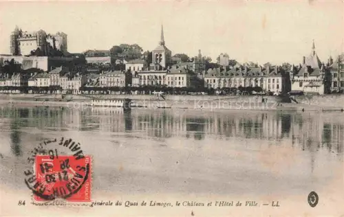 AK / Ansichtskarte Saumur 49 Maine-et-Loire Vue generale du Quai de Limoges le Chateau et l'Hotel de Ville