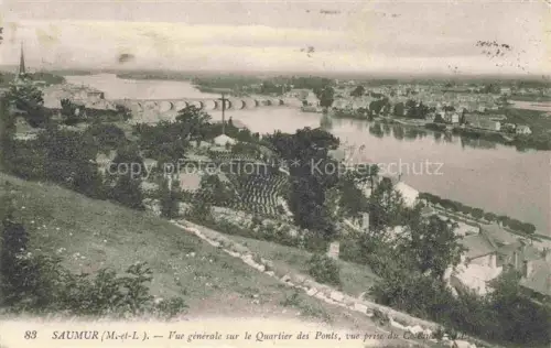 AK / Ansichtskarte Saumur 49 Maine-et-Loire Vue generale sur le Quartier des Ponts vue prise du Cateau