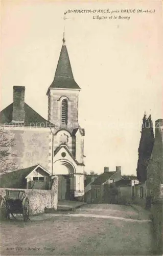 AK / Ansichtskarte St-Martin-d Arce Saumur 49 Maine-et-Loire L'Eglise et le Bourg