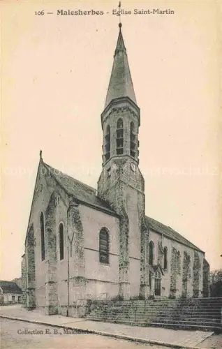 AK / Ansichtskarte Malesherbes Pithiviers 45 Loiret Eglise Saint Martin