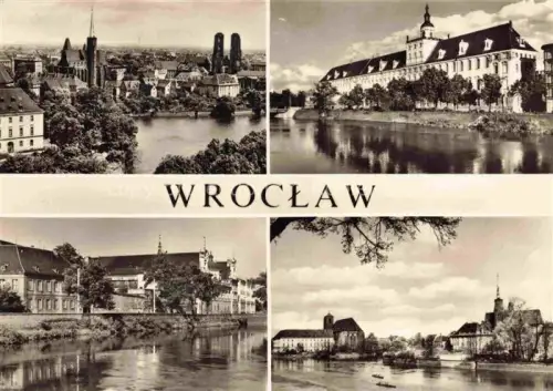 AK / Ansichtskarte WROCLAW Breslau PL Widok ogolny Zaklad Narodowy im Ossalinskich Universytet Ostrow Tumski i Piaskowy