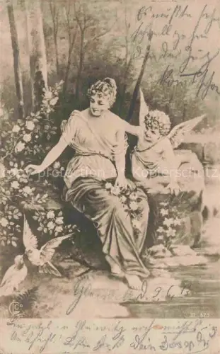 AK / Ansichtskarte Foto LC Paris Nr. 573 Engel Kinder Vogel 