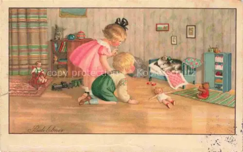 AK / Ansichtskarte Puppen Dolls Poupees Munecas Spielzeug Kinder Litho