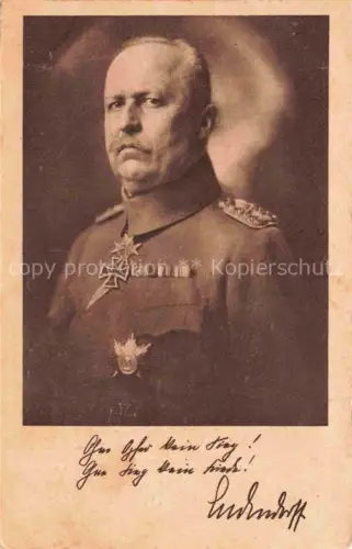 AK / Ansichtskarte LUDENDORFFSPENDE Militaria Erich Ludendorff General fuer kriegsbeschaedigte 