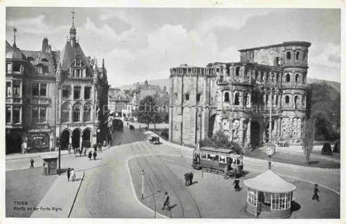 AK / Ansichtskarte STRAssENBAHN Tramway-- Trier Porta Nigra 