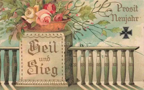 AK / Ansichtskarte Neujahr Annee New Year Prosit Heil und Sieg 
