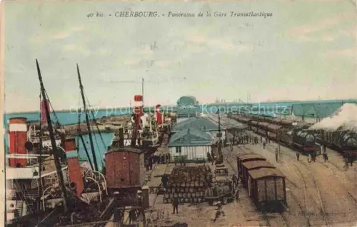 AK / Ansichtskarte CHERBOURG-Octeville 50 Manche Panorama de la Gare Transatlantique