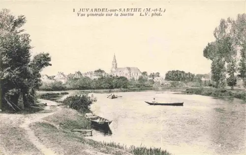 AK / Ansichtskarte Juvardel Juvardeil-sur-Sarthe SEGRE 49 Maine-et-Loire Vue générale sur la Sarthe