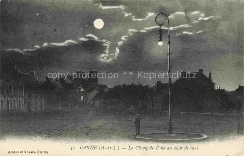 AK / Ansichtskarte Cande SEGRE 49 Maine-et-Loire Le Champ de Foire au clair de lune