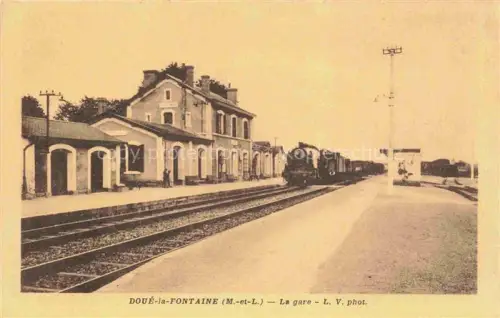 AK / Ansichtskarte Doue-la-Fontaine SAUMUR 49 Maine-et-Loire La gare train