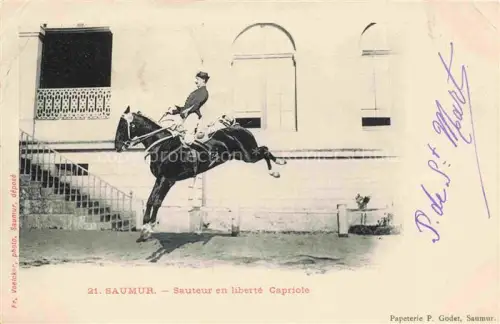 AK / Ansichtskarte Saumur 49 Maine-et-Loire Sauteur en liberté capriole
