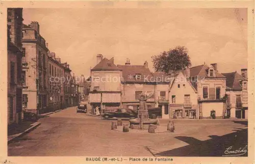 AK / Ansichtskarte Bauge SAUMUR 49 Maine-et-Loire Place de la Fontaine