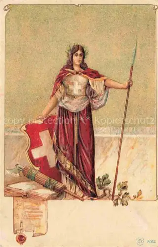 AK / Ansichtskarte HELVETIA Schweizer Schutzpatronin Nr. 3055 Litho 