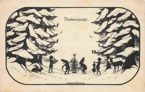 AK / Ansichtskarte Zwerge Dwarfs Nains-- Weihnachten 