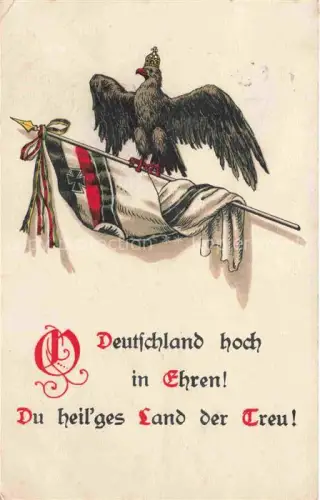 AK / Ansichtskarte Schwarz Weiss Rot-Flagge (SWR) Litho Adler 