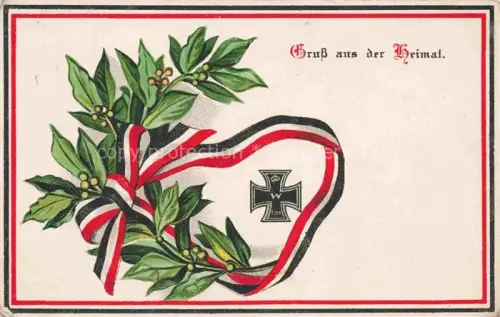 AK / Ansichtskarte Schwarz Weiss Rot-Flagge (SWR) Litho Gruss au der Heimat