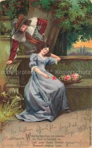 AK / Ansichtskarte Trompeter von Saeckingen SCHEFFEL Frauen Blumen Nr. 1878 Litho
