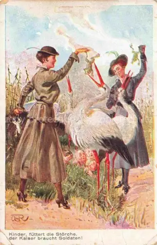 AK / Ansichtskarte ZIEHER Verlag Ottmar Zieher Muenchen OZM 139 Kinder Frosch Soldaten Litho Storch 