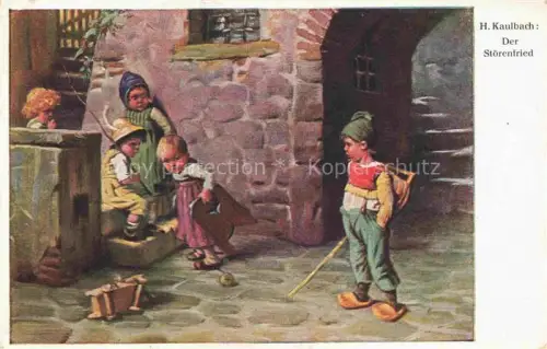 AK / Ansichtskarte KAULBACH F A Kuenstlerkarte der Stoerenfried Kinder 