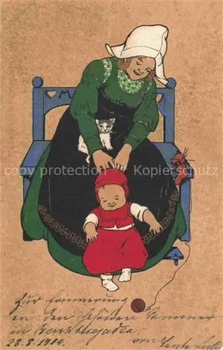 AK / Ansichtskarte VIENNE MUNK Verlag Munk M. Wien Vienne Nr. 186 Katze Kinder Hollandtracht Litho