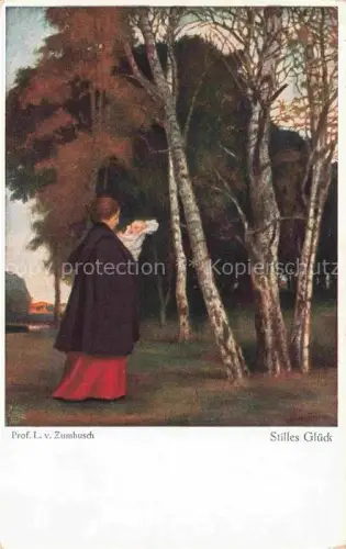 AK / Ansichtskarte ZUMBUSCH L. v. Prof. Kuenstlerkarte Stilles Glueck Mutter Kind 