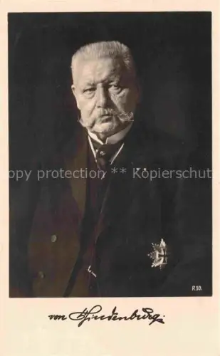 AK / Ansichtskarte HINDENBURG  Paul von Politik 
