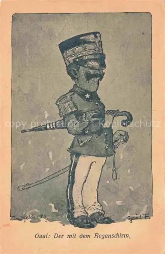 AK / Ansichtskarte Wilhelm II Adel Preussen Monarchie Gaal Der mit dem Regenschirm