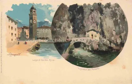AK / Ansichtskarte PROSDOCIMI Alberto F. (1852-1925) Kuenstlerlitho Laga di Garda Riva Panale