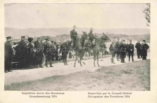 AK / Ansichtskarte Militaria Schweiz Bundesrat Grenzbegehung 