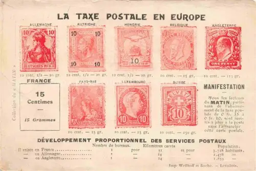 AK / Ansichtskarte Briefmarken auf AK Timbres Postage Francobollo-- Alemagne Autriche Hongarie Belgique Pays Bass Luxemburg Suisse