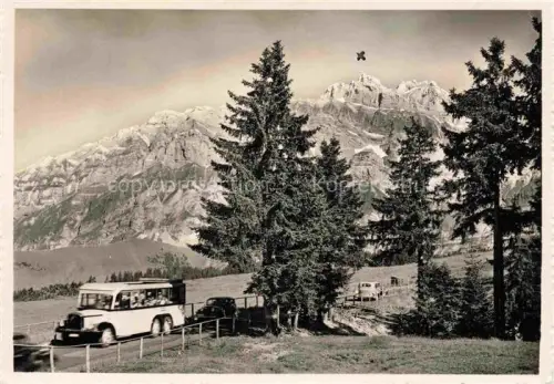 AK / Ansichtskarte Postauto Postbus Omnibus Buffet Schwaegalp Saentisgipfel
