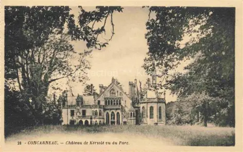 AK / Ansichtskarte CONCARNEAU Quimper 29 Finistere Chateau de Keriole vu du Parc