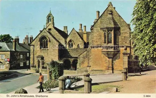 AK / Ansichtskarte Sherborne  West Dorset UK St John's Almshouses