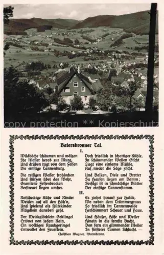 AK / Ansichtskarte Baiersbronn Schwarzwald Panorama Gedichttext