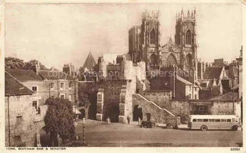 AK / Ansichtskarte York  UK Bootham Bar and Minster