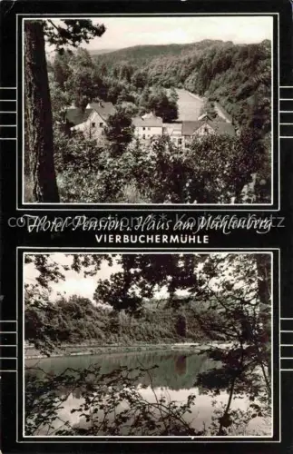 AK / Ansichtskarte Vierbuchermuehle Waldbroel NRW Hotel Pension Haus am Muehlenberg Waldsee