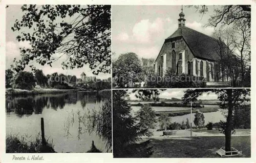 AK / Ansichtskarte Preetz Holstein Schleswig-Holstein Seepartie Kirche Park