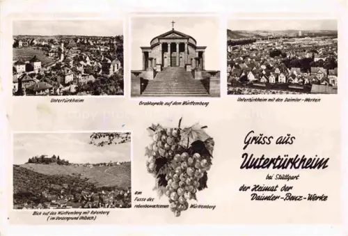 AK / Ansichtskarte Untertuerkheim STUTTGART Panorama Grabkapelle Daimler Werke Wuerttembergblick mit Rotenberg