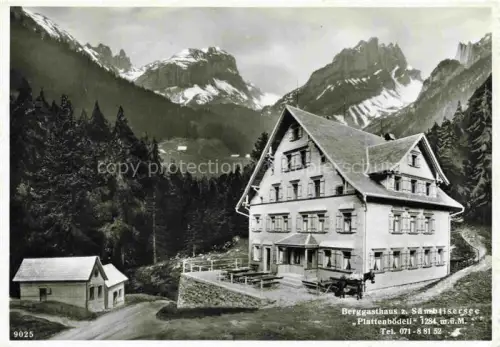 AK / Ansichtskarte Saembtisersee Saembtissee IR Berggasthaus zum Saembtissersee Plattenboedeli
