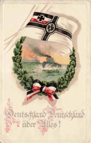 AK / Ansichtskarte SWR Schwarz Weiss Rot-Flagge Litho Marine Schiffe