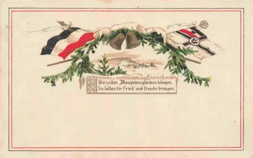 AK / Ansichtskarte SWR Schwarz Weiss Rot-Flagge Litho S.V.D 3038 