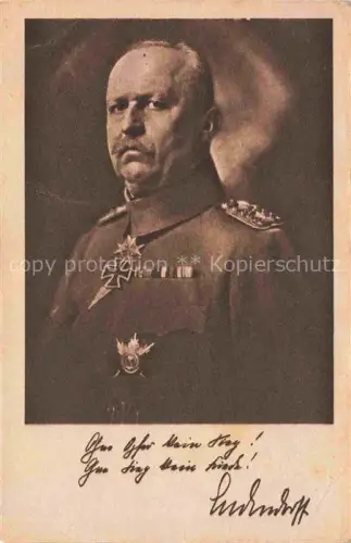 AK / Ansichtskarte LUDENDORFFSPENDE Militaria Erich Ludendorff General fuer Kriegsbeschaedigte 