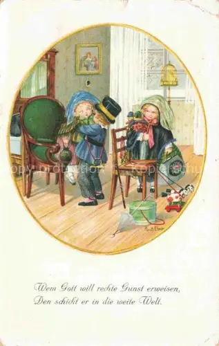 AK / Ansichtskarte Ebner Pauli Kuenstlerkarte Kinder Spielzeuge Litho